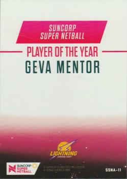 2018 Tap 'N' Play Suncorp Super Netball - Team of the Year #SSNA-11 Geva Mentor Back